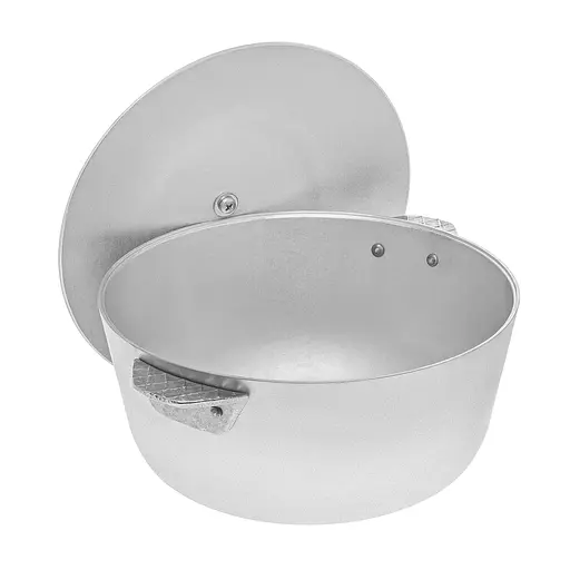 Кастрюля алюминиевая с крышкой 2.5 л, Полімет Серый 83860 - фото 3