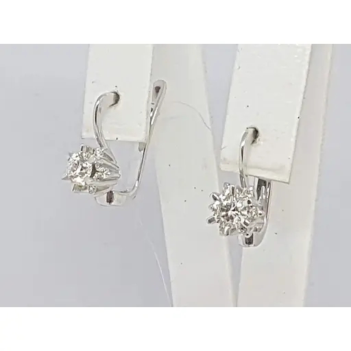 Золоті сережки Qvaliz з діамантами. Артикул 214178 - фото 2