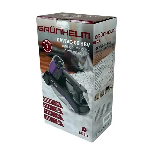 Моющий ручной пылесос Grunhelm GAWVC-06 HBV аккумуляторный (145507) - фото 12