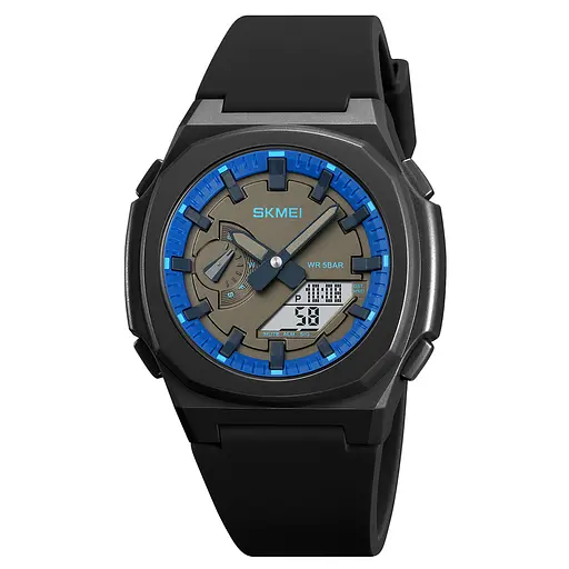 Наручний годинник чоловічий 2091BKBUWT Black-Blue-White Skmei acs0030300 - фото 1