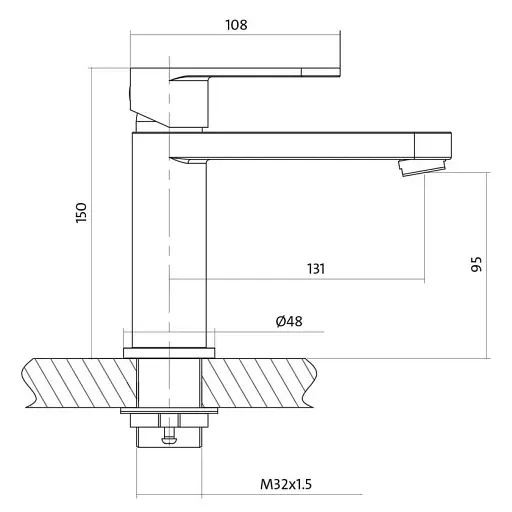 Змішувач для умивальника Cersanit Elio S951-147 з донним клапаном Хром 30412 - фото 2