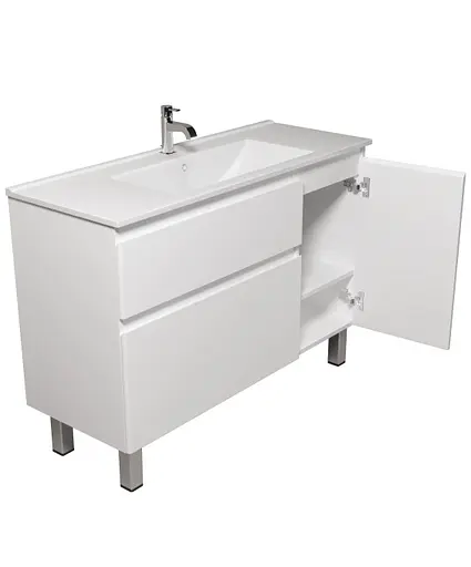 Тумба Мойдодир Baki 120-U з умивальником SU-120 Білий - фото 9