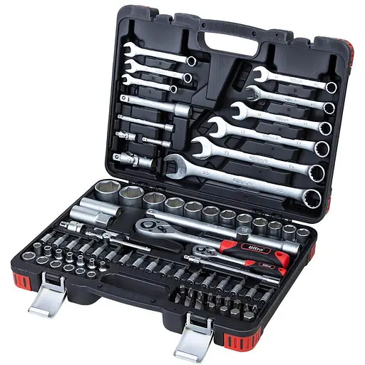 Набор торцевых насадок и бит Ultra 1/4", 1/2" 82 шт CrV (6001142) - фото 1