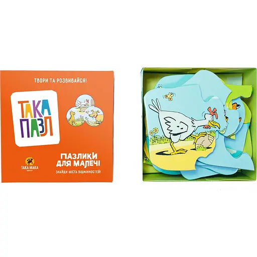 Пазлы для детей Така Мака Пазл Песик, Котик, Курочка 18 элементов (190001-UA) - фото 2