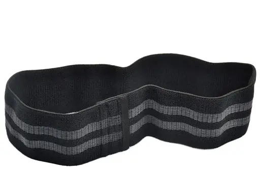 Тканинна гумка PowerPlay 4111 Hip Band L Light для фітнесу та спорту Чорна (d_84cm) (PP_4111_Black_L) - фото 3