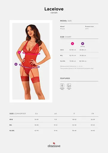 Obsessive Lacelove corSet XL/2XL - фото 5