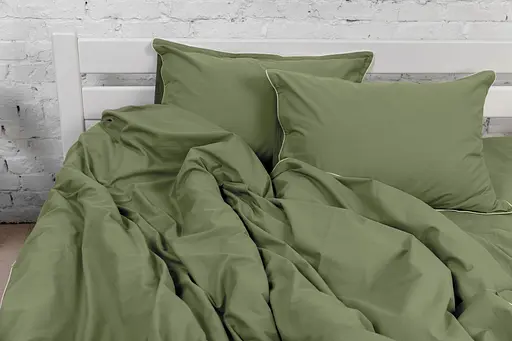 Комплект постільної білизни двоспальний 180х200 см варена бавовна White Dream Салатовий (2012) - фото 6