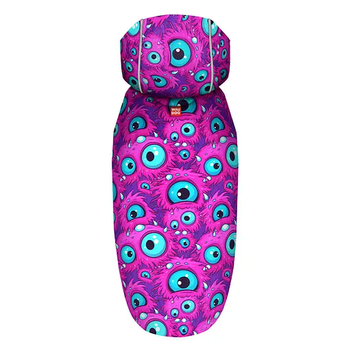 Дощовик-накидка з капюшоном для собак Waudog Clothes малюнок Око монстра M А 40-43 см B 52-62 см С 33-42 см - фото 3