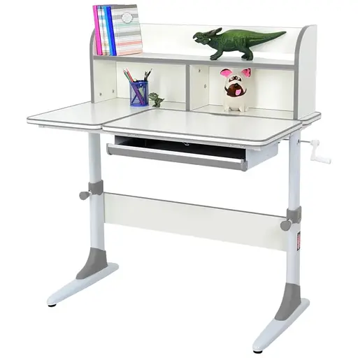 Дитяча парта Bambi M 4804-11 з можливістю регулювання висоти та нахилу сіра