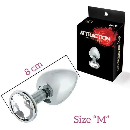 Анальна пробка з кристалом Mai Attraction Toys №73 - фото 2