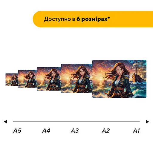 Пазл деревянный Аниме Морская Путешествие, А4, Деревянная коробка 100 элементов - фото 2