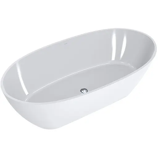 Ванна Mraggo Estella глянцева з литого мармуру 1680x830x560 00313401 Білий - фото 1