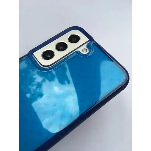 Оригинальный противоударный силиконовый чехол Tech21 Evo Check для Samsung Galaxy S22 (6.1") Blue (T21-9408) - фото 8
