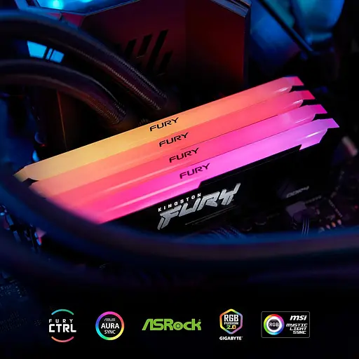 Память для ПК Kingston DDR4 8 ГБ 3200 FURY Beast RGB - фото 3
