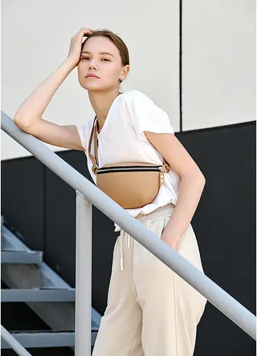 Сумка на пояс бананка Sambag Polo SQS Бежевий 24 х 15 х 4 см (86123026) - фото 3