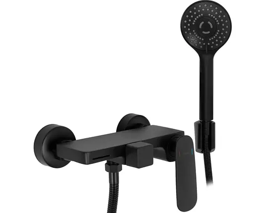 Смеситель для душа Rea Berg настенный black REA-B2040 Черный матовый - фото 1