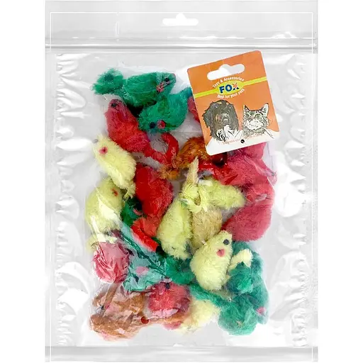 Миша плюшева Fox Асорті іграшки для котів у пакеті 5 см в асортименті - фото 3