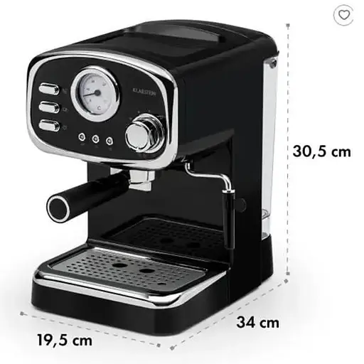 Кофеварка Klarstein Espressionata Gusto 1100 W 15 бар (10033209) - фото 3