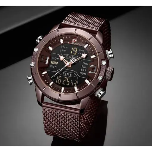Мужские наручные часы Naviforce Tesla Brown NF9153 - фото 3