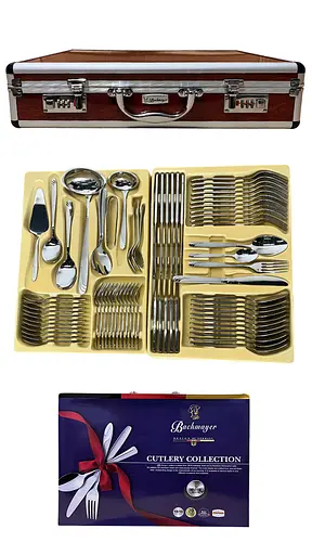 Набор столовых приборов Bachmayer BM-7204 на 12 персон в подарочном чемодане 72 предмета - фото 2