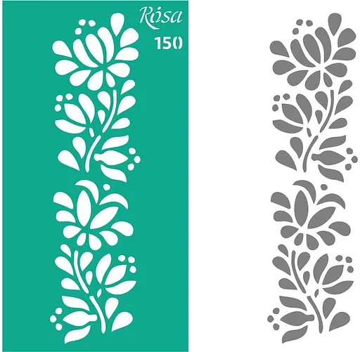 Трафарет багаторазовий самоклеючий №150 Бордюрний 9х17см Rosa TALENT