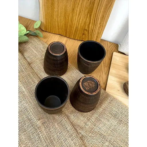 Склянка 0.4 літра керамічна (глиняна) Гладка - фото 5