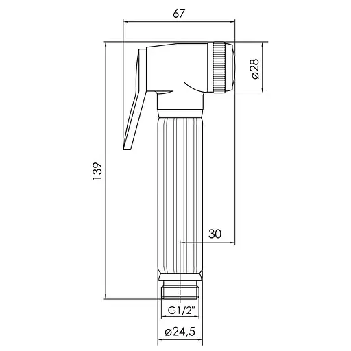 Гігієнічний душ Imprese B7011, Хром - фото 2