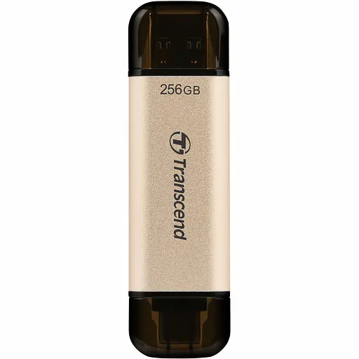 Флеш-накопичувач Transcend USB 256GB JetFlash 930 Gold-Black USB 3.2/Type-C (TS256GJF930C) - фото 1