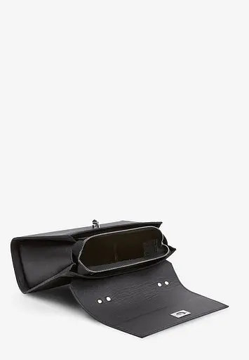 Жіноча шкіряна сумка Classic чорна Саф'яно - фото 9