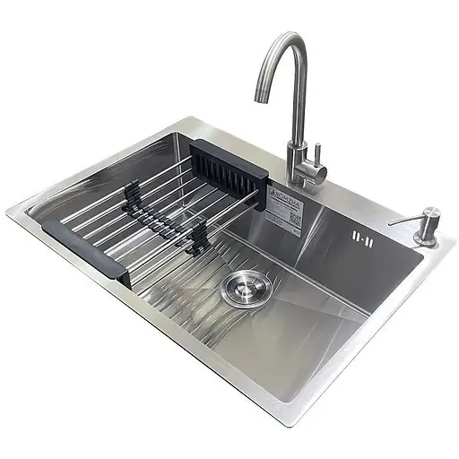 Комплект мийка + змішувач Romzha Arta U-650S Max (A) - фото 1