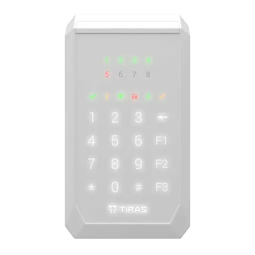 Клавиатура Tiras K-PAD8 White на 8 индикаторов зон. (21-00107)
