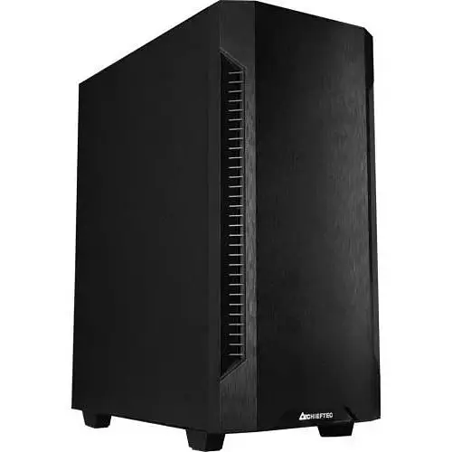 Корпус Chieftec Elox AS-01B-OP чорний, без БЖ, Mid Tower, ATX / Micro ATX / Mini-ITX, 1xUSB 2.0, 2xUSB 3.2, 1x120 мм Fan - фото 1