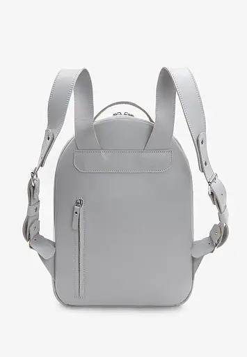 Кожаный рюкзак Groove M серый краст - фото 4