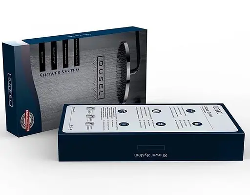 Душова система Dusel Centro Thermostatic Black (281307000), Чорний матовий - фото 3
