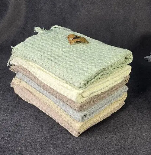 Набор полотенец для лица из льна 6 шт. 50х90 см L& M Home Textiles XT-517-144 вафельные полотенца пастельных цветов в наборе - фото 2