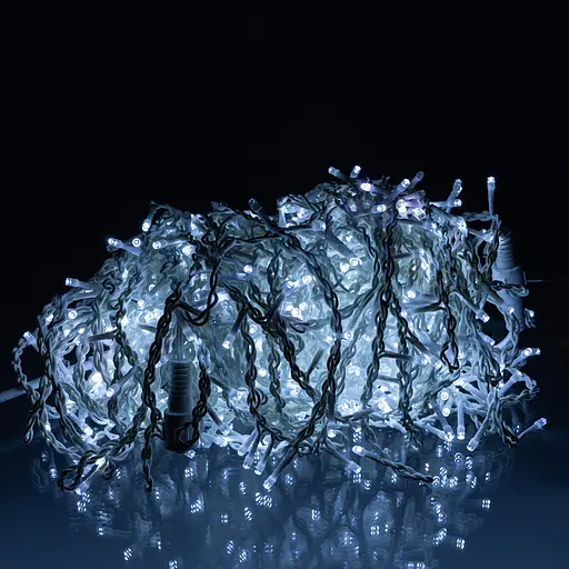 Новорічна гірлянда вулична Garlando 36MWW Бахрома 36 м 600 LED білий провід Біле сяйво  - фото 3