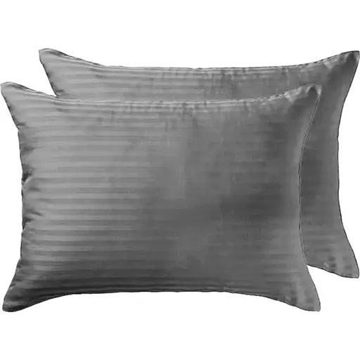 Набір наволочок LightHouse Sateen Stripe Antracit 70х50 см чорний 2 шт. (603715)