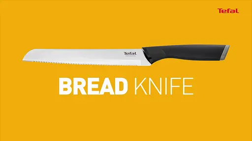 Нож для хлеба Tefal Comfort с чехлом 20 см нержавеющая сталь, пластик, черный kuh0014572 - фото 4