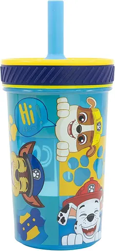 Стакан для дітей з силіконовою трубочкою 370 мл Stor Paw Patrol (74687) - фото 1