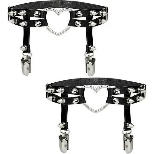 Підв'язки для панчіх на ноги з шипами та сердечком 2 шт