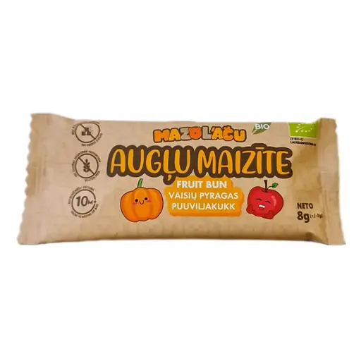 Фруктовий батончик Mazo Lacu Яблуко-Гарбуз-Банан безглютеновий органічний з 10 місяців 8 г