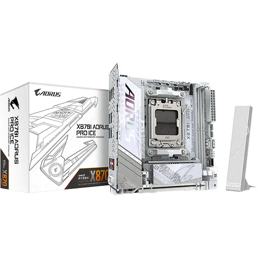 Материнская плата Gigabyte X870A AORUS PRO ICE sAM5 X870A AORUS PRO ICE 2xDDR5 M.2 Wi-Fi BT HDMI Type-C ATX - фото 6