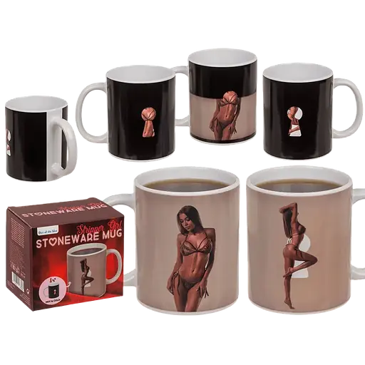 Чашка з термоефектом OOTB Stoneware Mug Stripper Girl, 300 мл