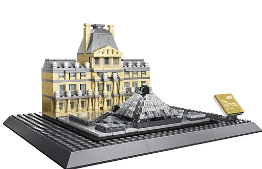 Конструктор Архитектура Wange 3Д Музей Лувр 4213 The Louvre of Paris-France 3D для детей и взрослых 785 деталей  - фото 1