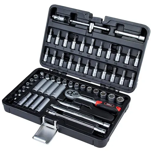 Набор торцевых насадок и бит Ultra 1/4" 56 шт CrV Taiwan (6003172) - фото 1