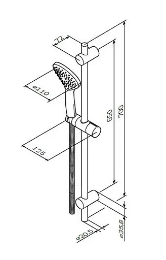 Душевой комплект AM.PM Gem F0190000 - фото 8
