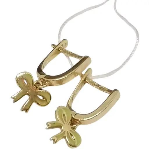 Золотые серьги Столичная Ювелирная Фабрика с эмалью. 105526ЕР