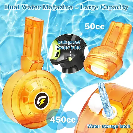 Електричний водяний пістолет VATOS з 2 магазинами 2 шт. - фото 5