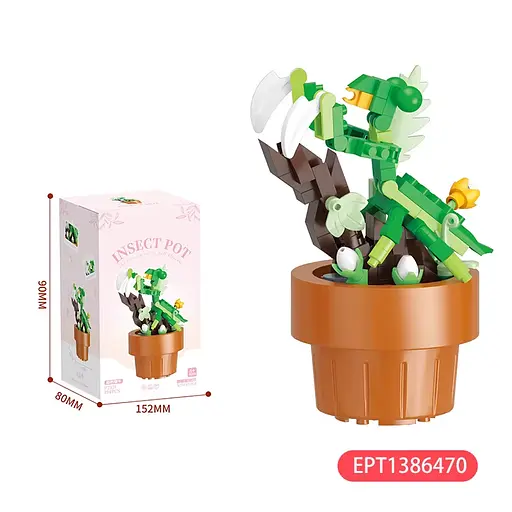 Конструктор Цветок в горшке с насекомым, P2317, от 150 деталей, (В ассортименте) - фото 4