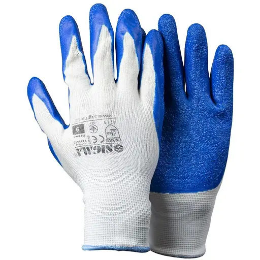 Рукавички трикотажні Sigma із частковим латексним покриттям кринкл 9445491 - фото 1